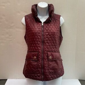 Marc New York Red Quilted Vest with Tailored Fit